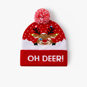 Chapeau <span class=keywords><strong>de</strong></span> Père Noël à LED transfrontalier <span class=keywords><strong>en</strong></span> gros Chapeau <span class=keywords><strong>de</strong></span> Noël lumineux <span class=keywords><strong>en</strong></span> <span class=keywords><strong>laine</strong></span> pour fête <span class=keywords><strong>en</strong></span> tricot Chapeau <span class=keywords><strong>de</strong></span> Noël décoratif pour le commerce extérieur - Product Image 6