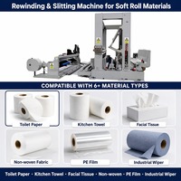 Machine de découpe et de rembobinage automatique haute vitesse pour rouleaux de papier toilette, 120 m/min, utilisation facile, contrôle servo PLC, CE