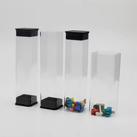 Récipients en plastique transparent, tubes d'emballage en plastique avec couvercles et tubes en plastique de vente chaude