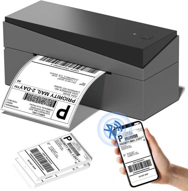 Thermal Shipping Label Printer Blue Tooth Label Barcode Maker Wireless 4x6 Label Printer for Small Business/shipping Packages