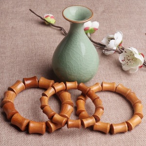 Peach Wood Bamboo Joint <b>Bracelets</b> 15 11 11 Pieces Durable Unisex <b>Couple</b> Jewelry Home Decor Gift - Product Image 2