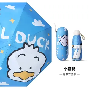 Mini paraguas de bolsillo estilo <span class=keywords><strong>romano</strong></span> para viaje, anti UV, resistente al viento y a la lluvia, ligero, plegable, portátil, para mujeres, hombres y adultos - Product Image 5