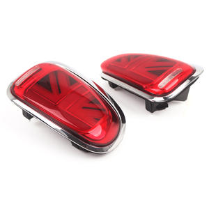 Mini Luces Traseras LED R60 Union Jack con Intermitentes Secuenciales, Acabado Cromado Rojo, Par - Product Image 4