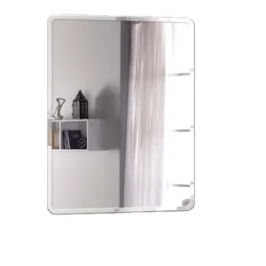 المشطوف الزاوية غير المؤطرة مرآة حمام مع السنانير مرآة معلقة في حجم 40x50 50x60 50x70cm