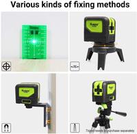 Huepar 9300G Niveau laser laser à faisceau vert auto-nivelant à 3 points avec points d'aplomb pour le soudage et le positionnement de référence des points