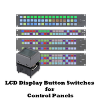 Afficheur LCD électronique LAKEVIEW 64x32 pixels avec interface SPI, rétroéclairage RVB programmable, bouton poussoir 1NO1NC, diffusion