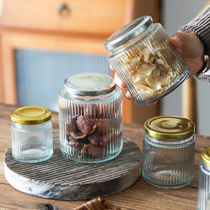 Bocal en verre à fenêtre Twist Cap pour gelée <span class=keywords><strong>de</strong></span> yaourt à la confiture <span class=keywords><strong>de</strong></span> pouding maison pour biscuits salade bonbons miel - Product Image 1