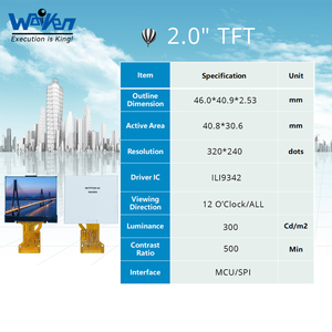 2.0 inch TFT LCD hiển thị <span class=keywords><strong>Modules</strong></span> với 240*320 Độ phân giải 12h/Full góc nhìn ili9342 điều khiển IC - Product Image 2