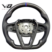 Volant de direction en fibre de carbone véritable V8carbon pour Série 4 G22 G82 420 425 430 440, pièces automobiles, modification, style sport racing, personnalisé, avec LED
