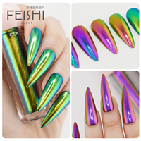 Caméléon Chrome Poudre Liquide Poudre Ongles Chrome Pigment