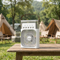 Ventilateur humidificateur à pulvérisation à cinq trous, alimenté par USB, mécanique, pour la maison, le bureau, le dortoir, fonctionnement silencieux, petit modèle