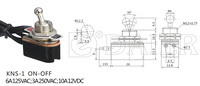 Interrupteurs à bascule 12V SPST 2 positions à verrouillage ON-OFF 6A AC 125V / 10A DC avec câble de connexion de 5,2 pouces pour voiture, camion, bateau