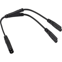 Cable divisor de alimentación CA personalizado al por mayor de 30 cm y 18 AWG, adaptador de IEC 320 C8 macho a doble C7 hembra, aprobado por TUV
