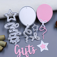 Palloncini e stelle per taglio in metallo matrici per la realizzazione di carte, fai da te fatti a mano Scrapbooking artigianato Stencil, fustelle per realizzare Album fotografici
