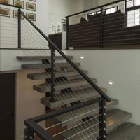 Balustrade moderne en câble d'acier inoxydable pour escalier d'appartement, balcon, villa, couloirs - Résistante à l'eau, facile à installer
