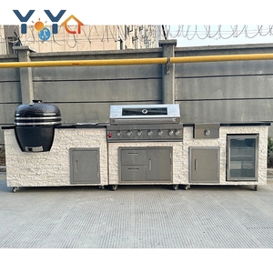 Cuisine extérieure de luxe personnalisée pour jardin/piscine, étanche, en acier inoxydable 304, ensemble extérieur avec réfrigérateur, nouveau produit 074 Versat - Product Image 6