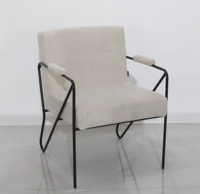 Nordique moderne gris velours Accent chaise longue en cuir de luxe ensembles de meubles de maison salon salle à manger chaise métal aile maison canapé