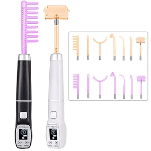 Portable Handheld Electrotherapy Skin Care Galvanic High Frequency Wand Facial Machine