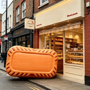 Modèle géant de biscuit/cookie gonflable lumineux à LED, design personnalisé de haute qualité, pour la publicité des marques alimentaires/promotion sur exposition/à suspendre - Product Image 4