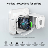 Cargador Rápido PD de 30w Tipo c CE ROHS KC FCC Adaptador de Cargador Universal para Teléfono Móvil Cargador de Pared Gan de 30W Usb c para iPhone Samsung