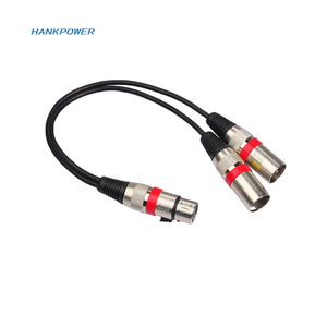 <span class=keywords><strong>2</strong></span> in 1 3Pin XLR dişi erkek Y Splitter uzatma kablosu amplifikatör hoparlör kulaklık mikser için 0.3m - Product Image 5