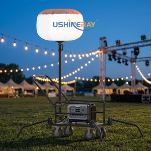 รถเข็นไฟบอลลูน LED 320W พร้อมแหล่งจ่ายไฟแบบพกพาสำหรับการตั้งแคมป์กลางแจ้ง การเดินทางเคลื่อนที่ และไฟส่องสว่างกิจกรรมกลางคืน - Product Image 5
