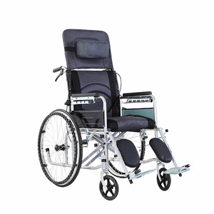 Fully Reclining Folding Wheelchair Carbon Steel Manual <b>Mobility</b> <b>Chair</b> For Elderly And Disabled People - Product Image 5