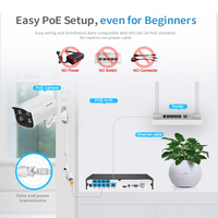 Atacado 3.0mp 4 canais dual stream poe, sistema máx. 6tb hdd cctv câmera poe nvr kit para pequeno supermercado