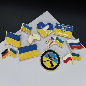 Perno in metallo personalizzato con bandiera <span class=keywords><strong>USA</strong></span> in oro morbido smalto duro con spilla UKR - Product Image 6