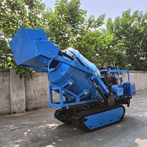 รถผสมคอนกรีตแบบตีนตะขาบขนาดเล็ก TKMACH เครื่องยนต์ 10 แรงม้า ประสิทธิภาพการทำงานสูง ระบบไฮดรอลิก ยกได้สูง 0.09 เมตร บรรจุคอนกรีตได้ 1 ตัน - Product Image 3