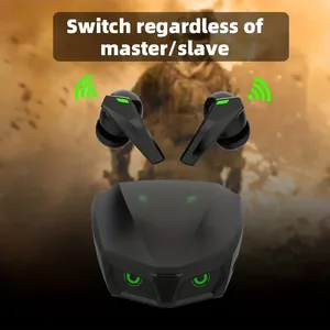 New P50 Tws BT 5.3 Owl Eye Breathing Light Low Latency Gaming Wireless Earphones Headset Dual Mode HiFi Bass Game <strong>Earbuds</strong> - Product Image 5