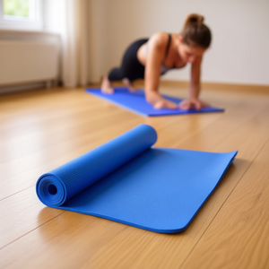 Tapis de yoga en PVC bleu 173*61*0.4cm, durable et confortable pour votre pratique - Product Image 3