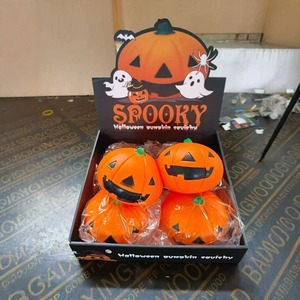 Nuevo Adorno de Calabaza para Halloween, Juguete Antiestrés de TPR de Rebote Lento, para Descomprimir, Unisex, de 5 a 7 Años - Product Image 4