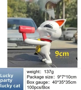 Daredevil alta velocidad abuela Takashi Komuro PVC modelo estatuilla gato de la suerte lado tumbado Pose en caja divertido cajero CONTADOR DE plástico-F - Product Image 5