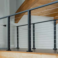YL METAL Prix usine Acier inoxydable 36" 42" Balustrade tubulaire pour escalier, balcon, terrasse intérieur/extérieur avec câble
