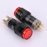 Interrupteur à bouton-poussoir LED DECA P16 24V, 16 mm, momentané, 250 V max, 25 A max, combinaison 1NO1NC
