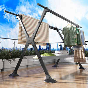 Offerta speciale vestiti multifunzione stendino X-a forma di <span class=keywords><strong>balcone</strong></span> regolabile intelligente pieghevole appendiabiti <span class=keywords><strong>per</strong></span> uso bagno - Product Image 2