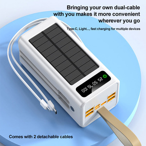Batterie externe de 30000, 40000, <span class=keywords><strong>50000</strong></span>, 60000 mAh avec panneau solaire, écran LED, charge rapide 22,5 W pour la vente en gros - Product Image 6