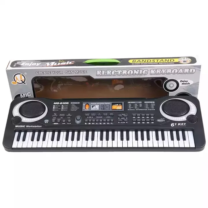 Hot Selling 61 Keys Electric Piano Toys Kids Music Instrument With Microphone And USB Charging Line Keyboard Toys for Kid