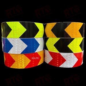 شريط عاكس للإعلانات ذاتي اللصق، شريط تحذير على شكل سهم، شريط أمان للمركبات والشاحنات، ملصق عاكس - Product Image 2