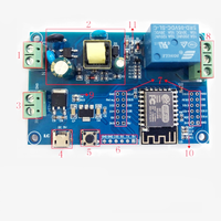 Placa de desarrollo de ESP-12F para hogar inteligente IOT, módulo de relé de un solo canal, CC de 5V-80V, ESP8266, WIFI inalámbrico