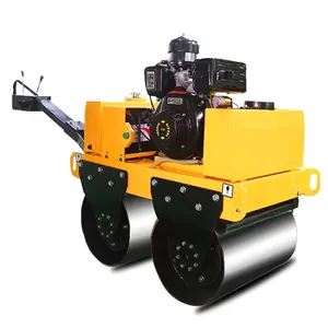 Walk behind double Drum Vibratory Road Roller mini compactor from China rollers