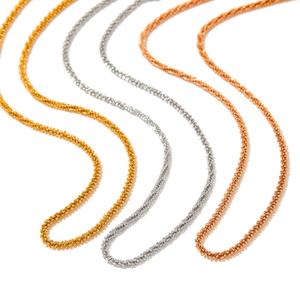 Collier chaîne torsadée en acier inoxydable plaqué or 18 carats brillant pour femme – Vente en gros - Product Image 5