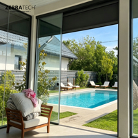 Persianas enrollables eléctricas impermeables integradas para exteriores, con filtro de luz, para ventanas, con certificación ASTM G21, bioclimáticas, para ventanas francesas y pérgolas.