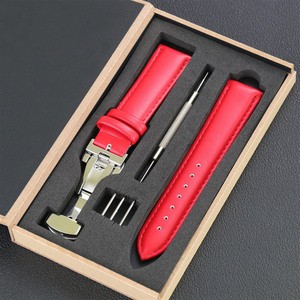 Correa de Reloj de Cuero Genuino para Samsung Galaxy Watch <span class=keywords><strong>Pro</strong></span> Gear, Hebilla de Mariposa Plegable para Huawei <span class=keywords><strong>GT</strong></span>, <span class=keywords><strong>Amazfit</strong></span>, 18, 20 y 22mm - Product Image 1