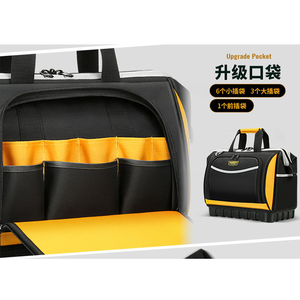 Durable Portable Electrician's Universal Storage <b>Canvas</b> Zipper Closure Tool Bag Made of Durable Polyester for Repair Use - Product Image 5
