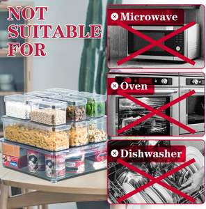 10 Pack Fridge Organizer <b>Stackable</b> Refrigerator Organizer Bins with Lids BPA-Free Produce Fruit <b>Storage</b> <b>Containers</b> - Product Image 6