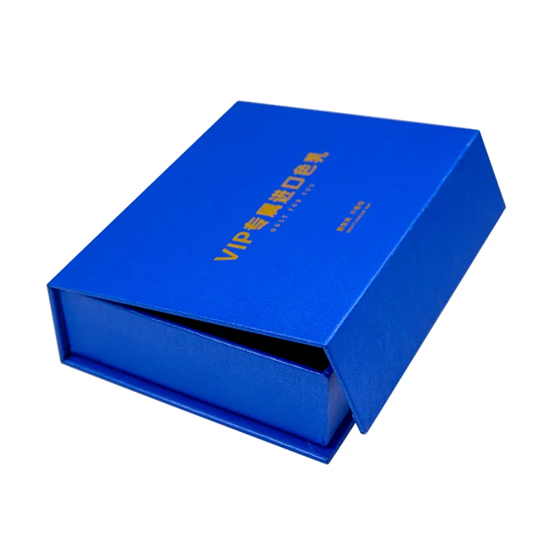 Hohe Qualität Großhandel Individuelles Logo Druck Blau Großhandel Geschenk Box Verpackung Angemessener Preis