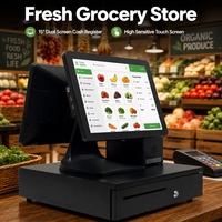 Système de point de vente en gros, machine de paiement intelligente de bureau, tout-en-un, caisse enregistreuse, point de vente tactile Windows avec imprimante