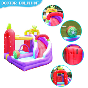 Château gonflable à bas prix Doctor Dolphin Strawberry Boxing Super Slide Climbing Bouncing Castles Jumping Castle - Product Image 6